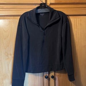 Athleta Black Quarter-Zip Top